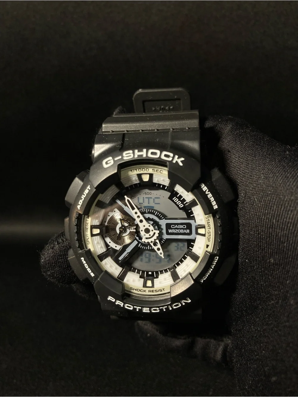 Black and White G Shock Ga110